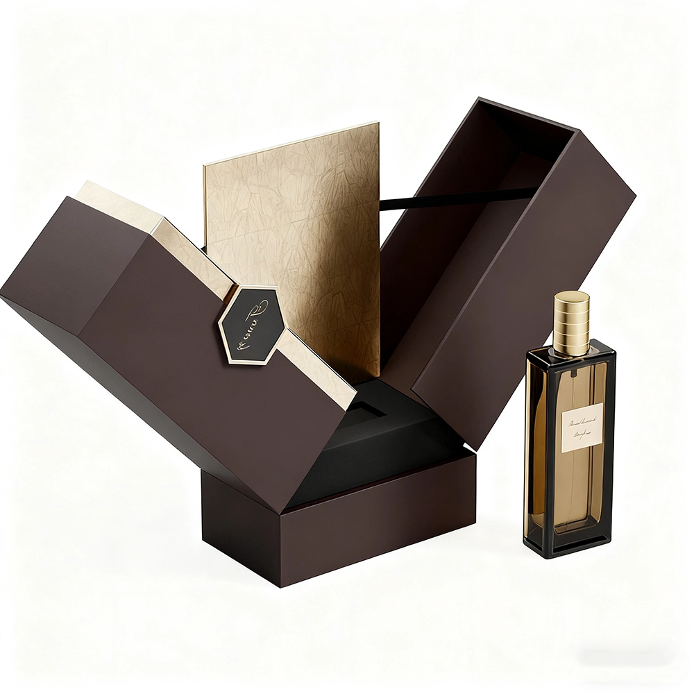 wholesale perfume box with rigid cardboard structure for fragrance brands